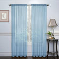 Blue Sheer Curtains - Semi Transparent Voile Grommet Window Drapes For Living 39.4''x78.8" – FACTORY SEALED