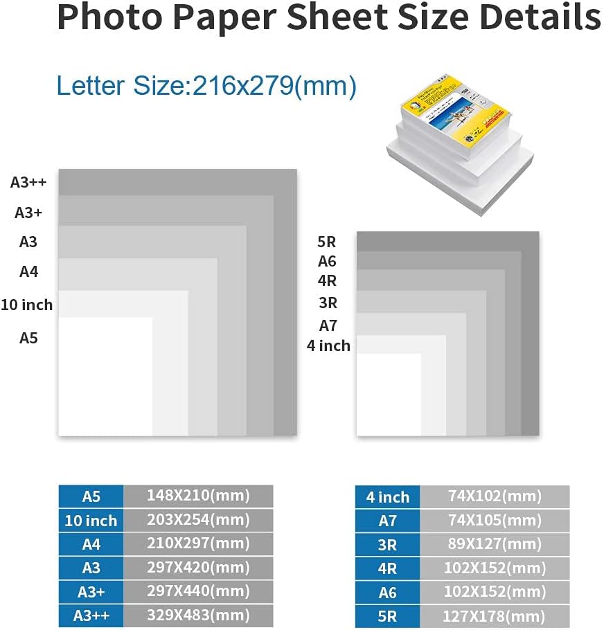 MR.R Single Side High Glossy Inkjet Photo Paper 8.5x11 inches – OPEN BOX- New