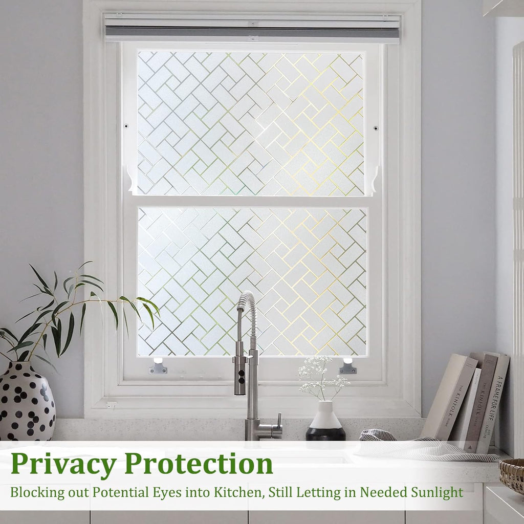 Coavas Window Films for Privacy Frosted Glass Static Cling UV Sun Blocking Window Tint Day and Night Frosting Privacy Film Vinyl Decorative Window Sticker for Home Door 29.5x118 inches – FACTORY SEALED