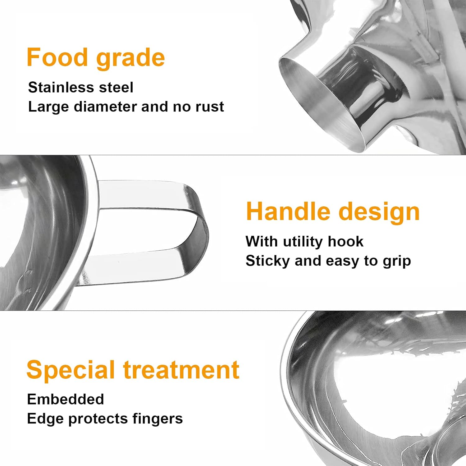 Canning Funnel, Stainless Steel Wide Mouth Funnel - – FACTORY SEALED