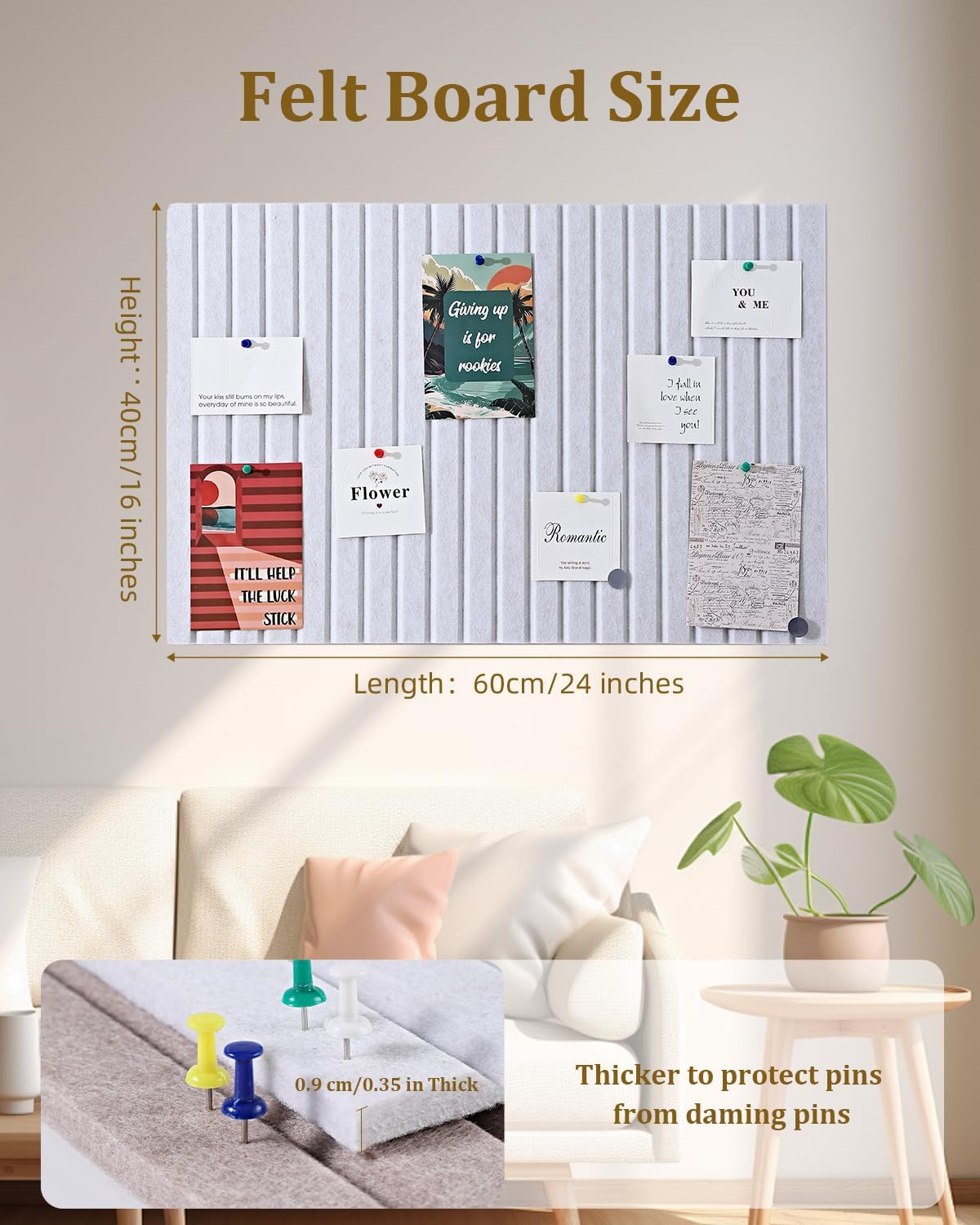 24 x 16" Bulletin Board 24x16 inches – FACTORY SEALED