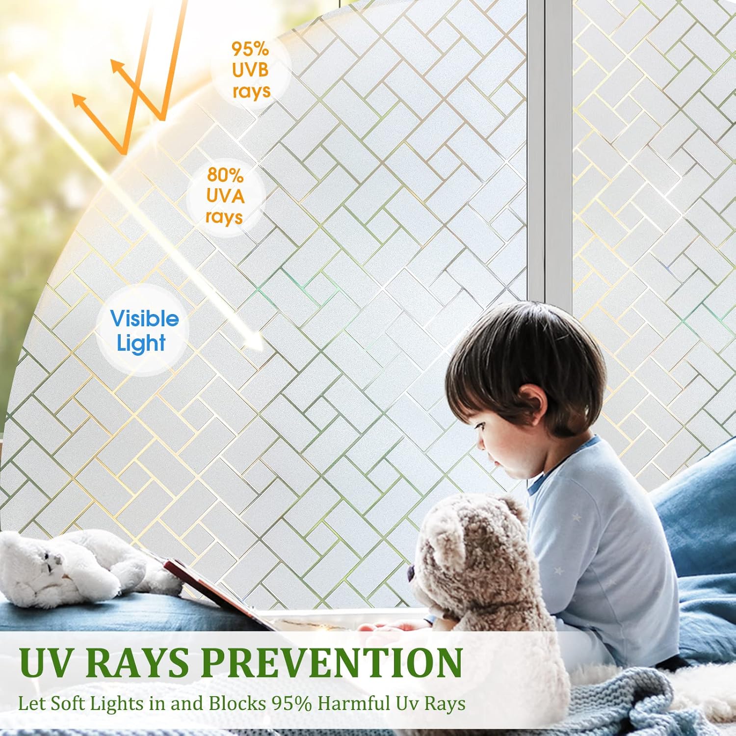 Coavas Window Films for Privacy Frosted Glass Static Cling UV Sun Blocking Window Tint Day and Night Frosting Privacy Film Vinyl Decorative Window Sticker for Home Door 29.5x118 inches – FACTORY SEALED