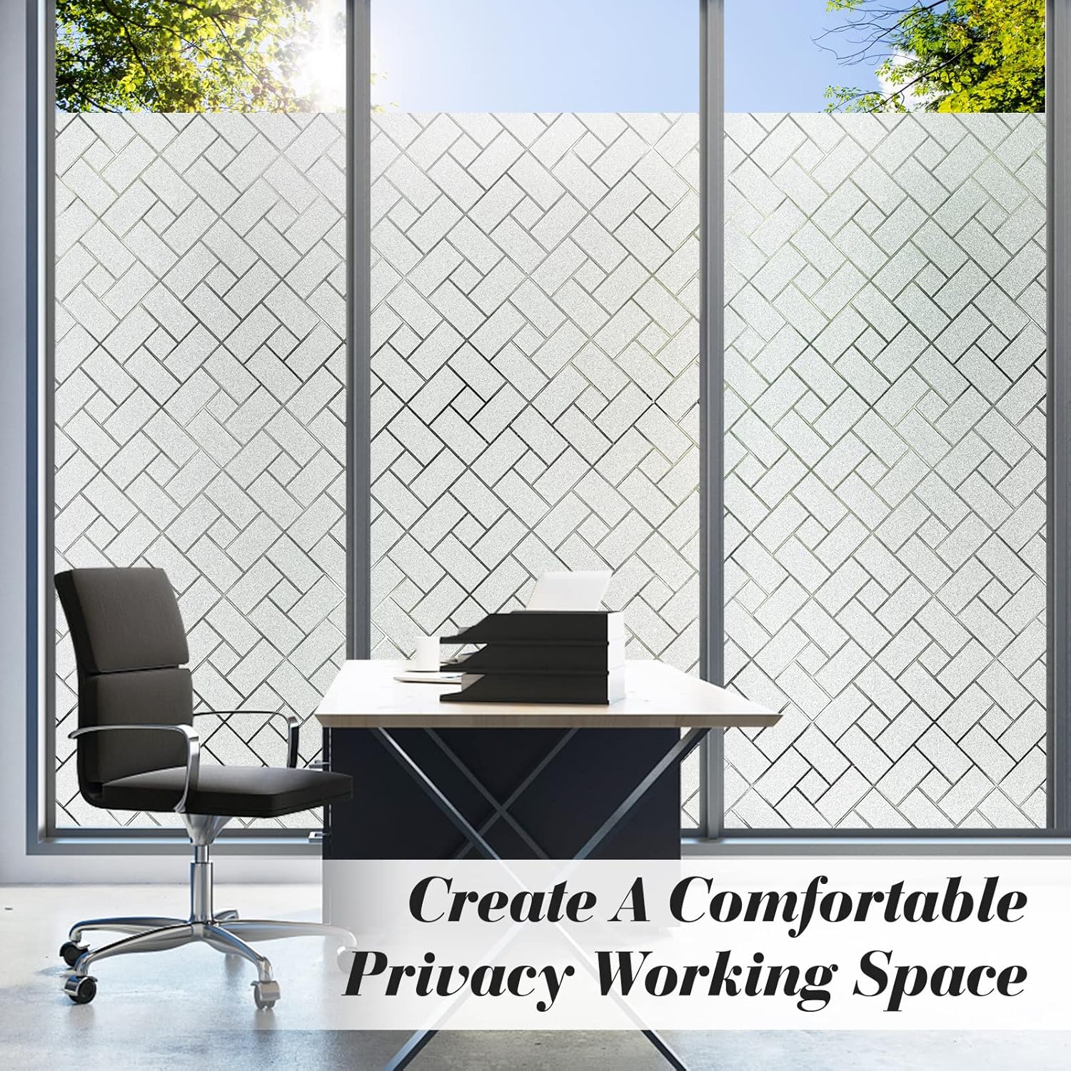 Coavas Window Films for Privacy Frosted Glass Static Cling UV Sun Blocking Window Tint Day and Night Frosting Privacy Film Vinyl Decorative Window Sticker for Home Door 29.5x118 inches – FACTORY SEALED