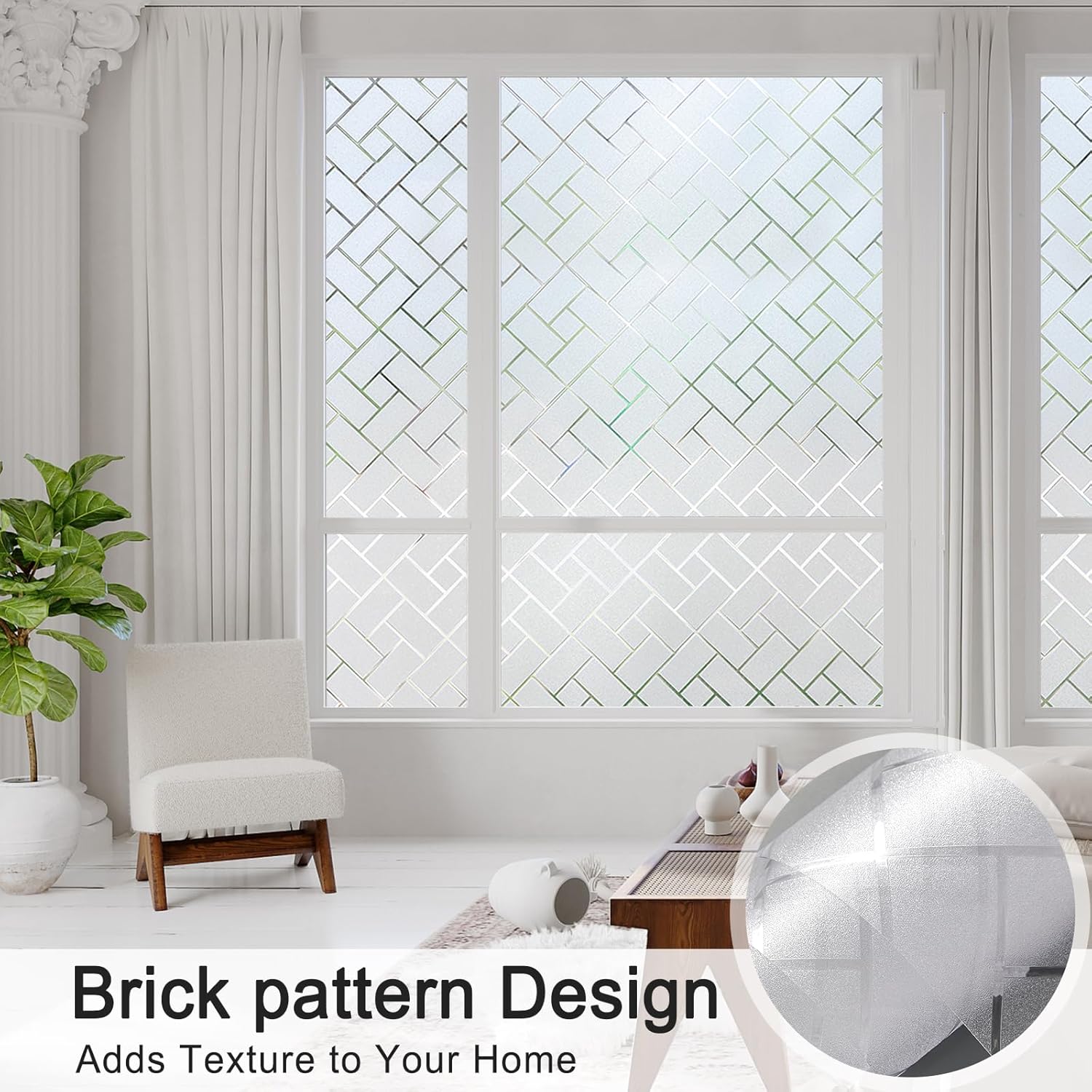 Coavas Window Films for Privacy Frosted Glass Static Cling UV Sun Blocking Window Tint Day and Night Frosting Privacy Film Vinyl Decorative Window Sticker for Home Door 29.5x118 inches – FACTORY SEALED