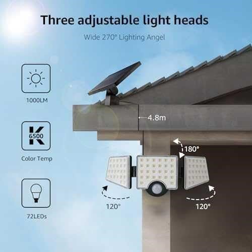 Lepro Solar Motion Sensor Light Outdoor – OPEN BOX/NEW OR APPEARS NEW