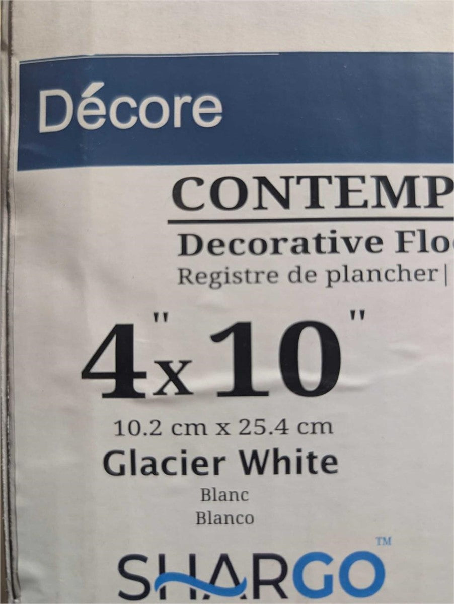 4" x 10" Steel Floor Register – OPEN BOX- New