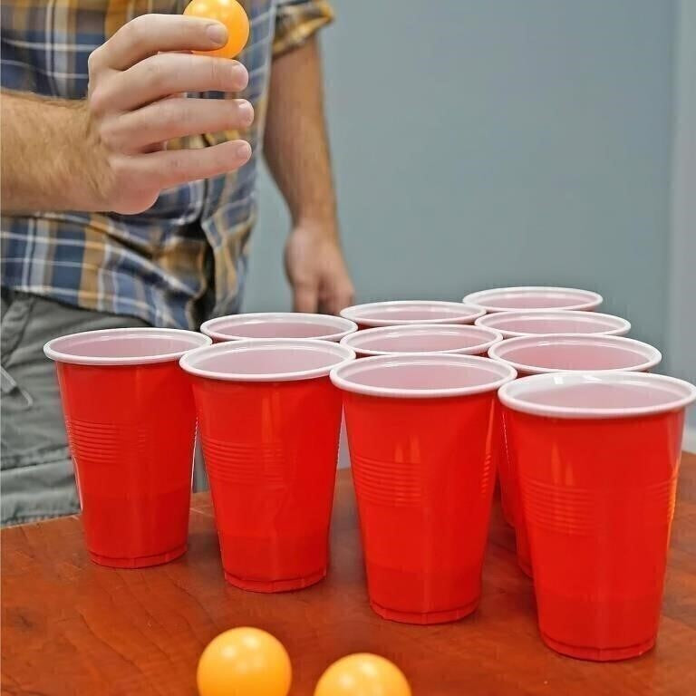 Premium Beer Pong Set 24 Cups, 8 Ping Pong Balls – FACTORY SEALED
