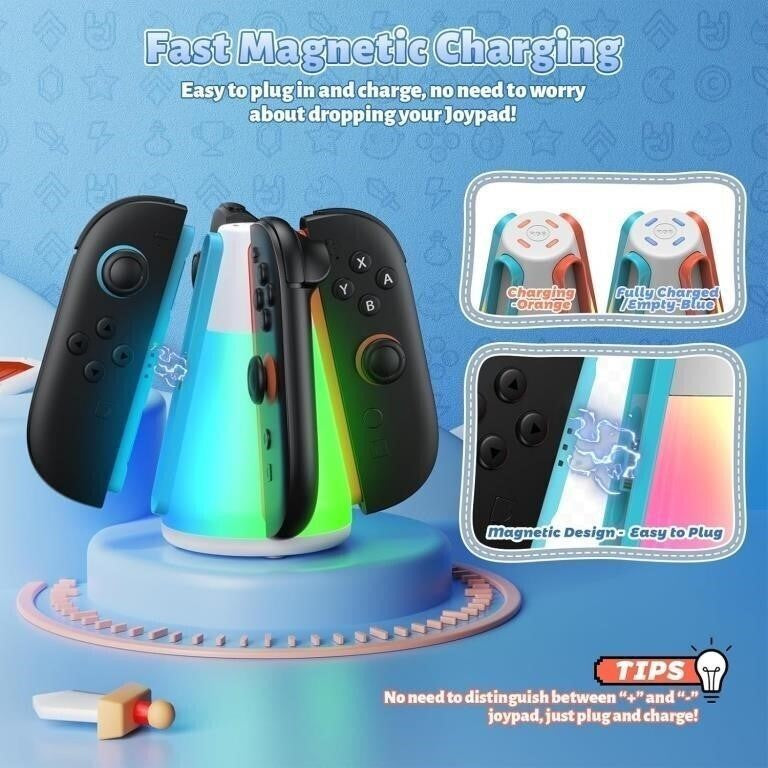 FASTSNAIL Charging Dock for Nintendo Switch 2(2025) for Joy-Con 2 – FACTORY SEALED