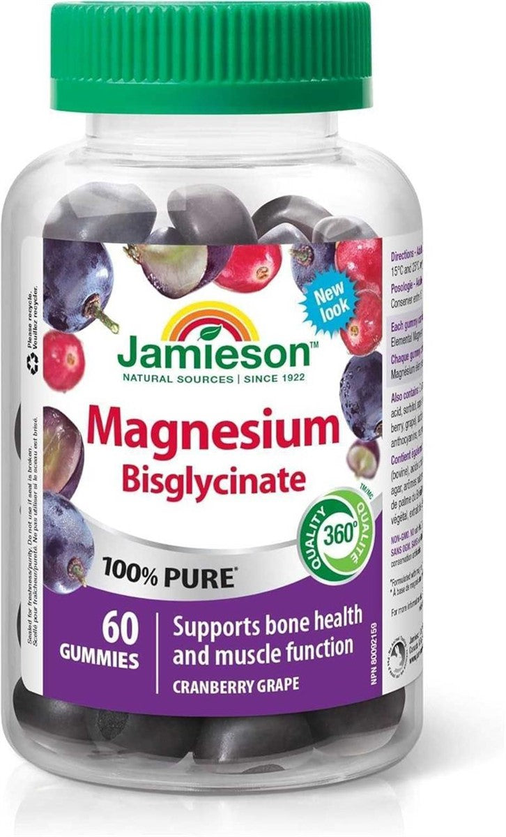 Jamieson 100% Pure Magnesium Bisglycinate Gummies – FACTORY SEALED
