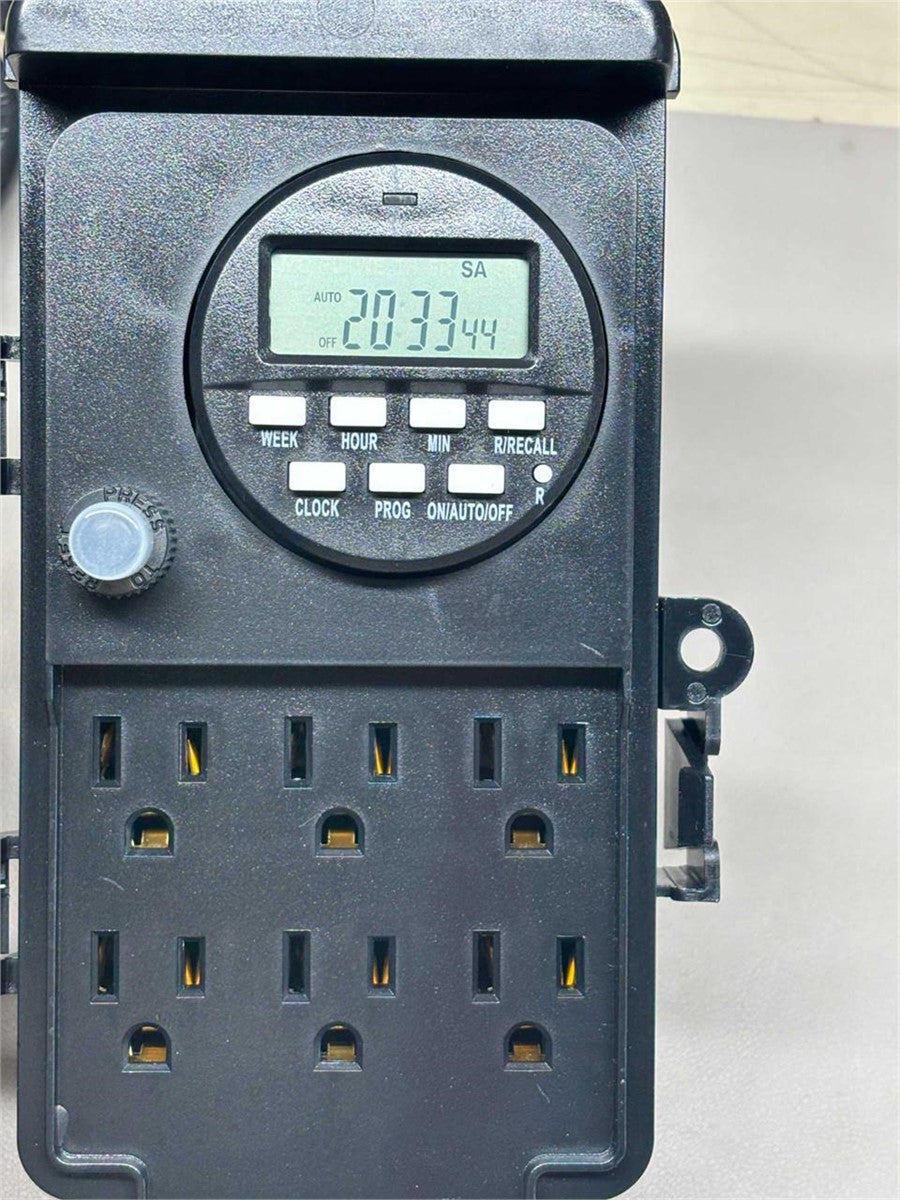 DEWENWILS Outdoor Digital Power Strip Timer – OPEN BOX- New