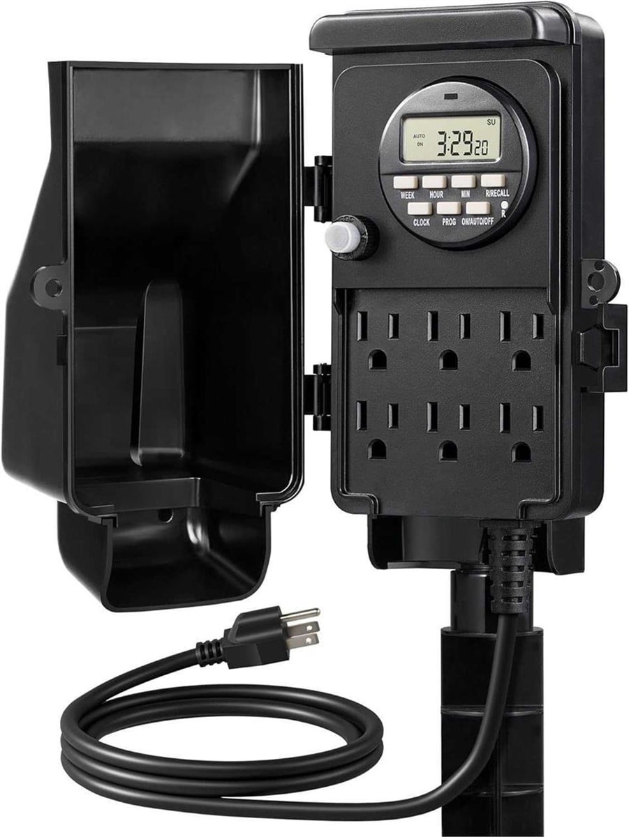 DEWENWILS Outdoor Digital Power Strip Timer – OPEN BOX- New