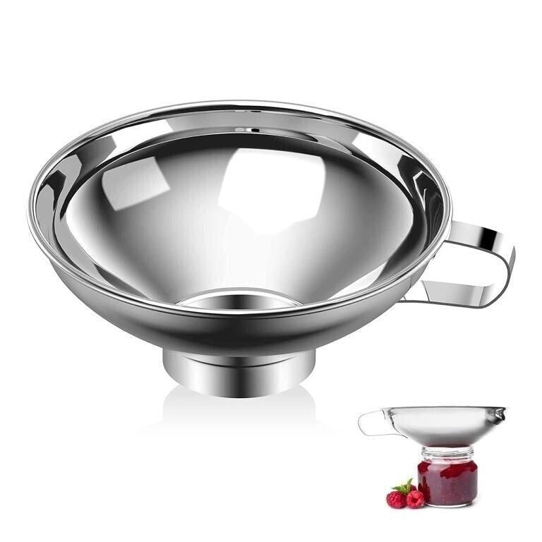 Canning Funnel, Stainless Steel Wide Mouth Funnel – FACTORY SEALED