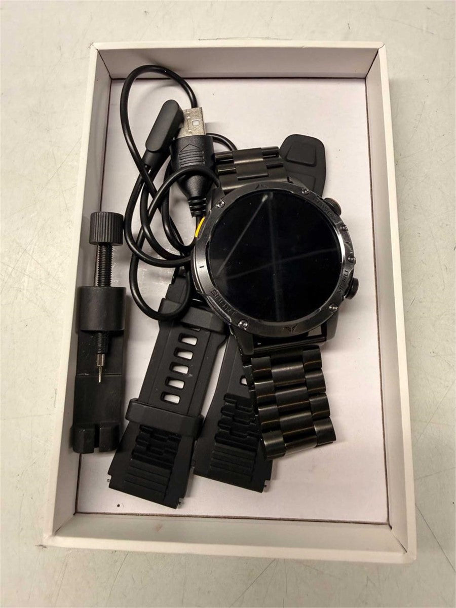 Men's Smart Watch Large Screen Black – Open Box-Tested OK-Repacked