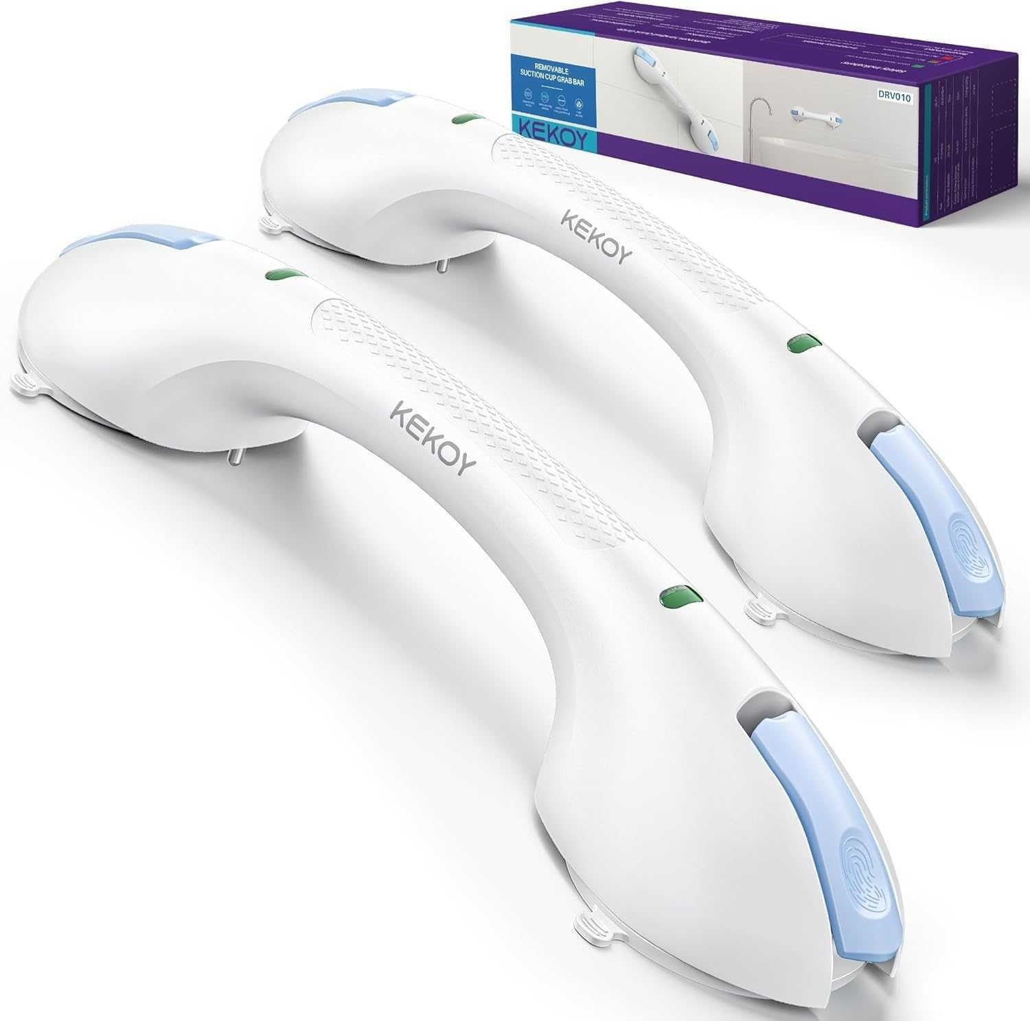 KEKOY 17.5 Inch Suction Grab Bars 2 Pack – OPEN BOX- New