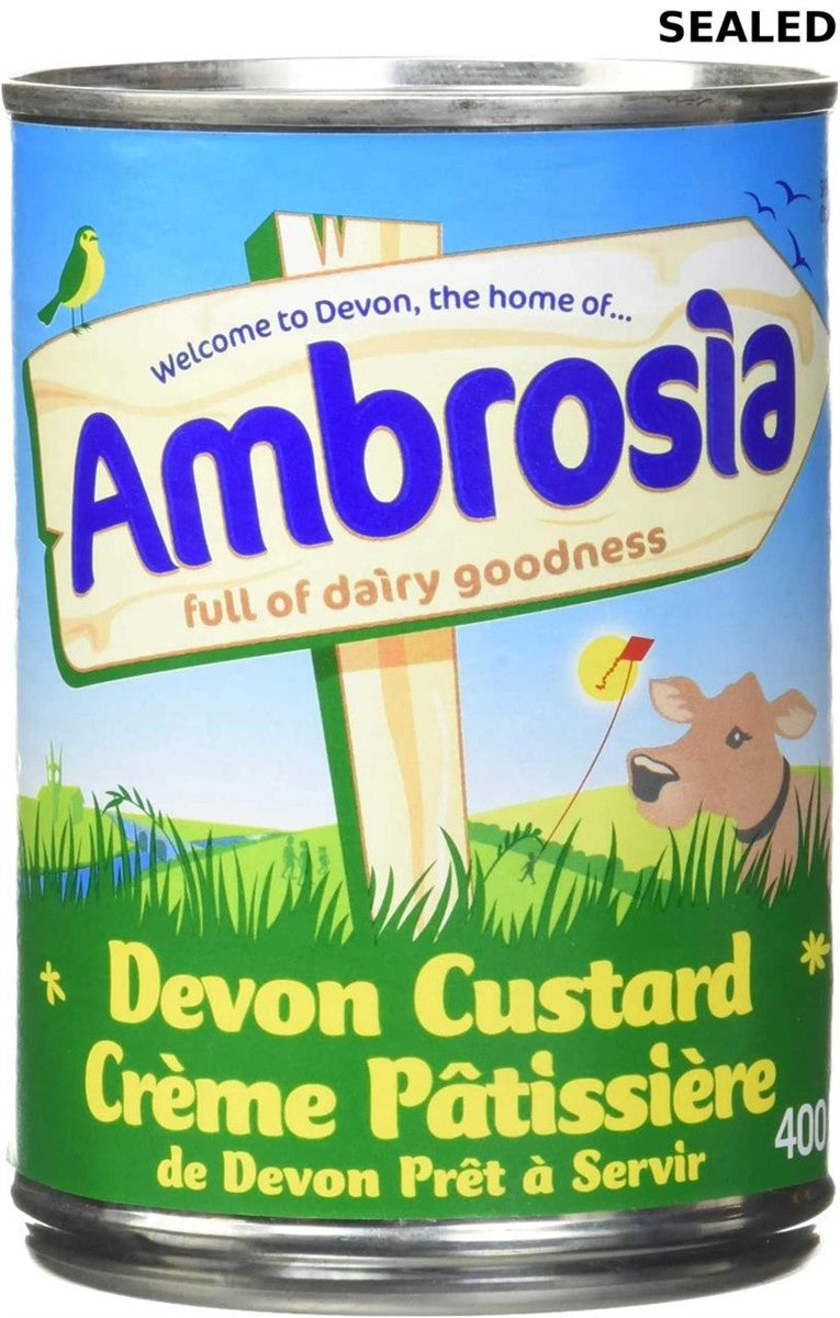 SEALED-Ambrosia Devon Custard, 400 g – Packaging Damaged-Contents not affected
