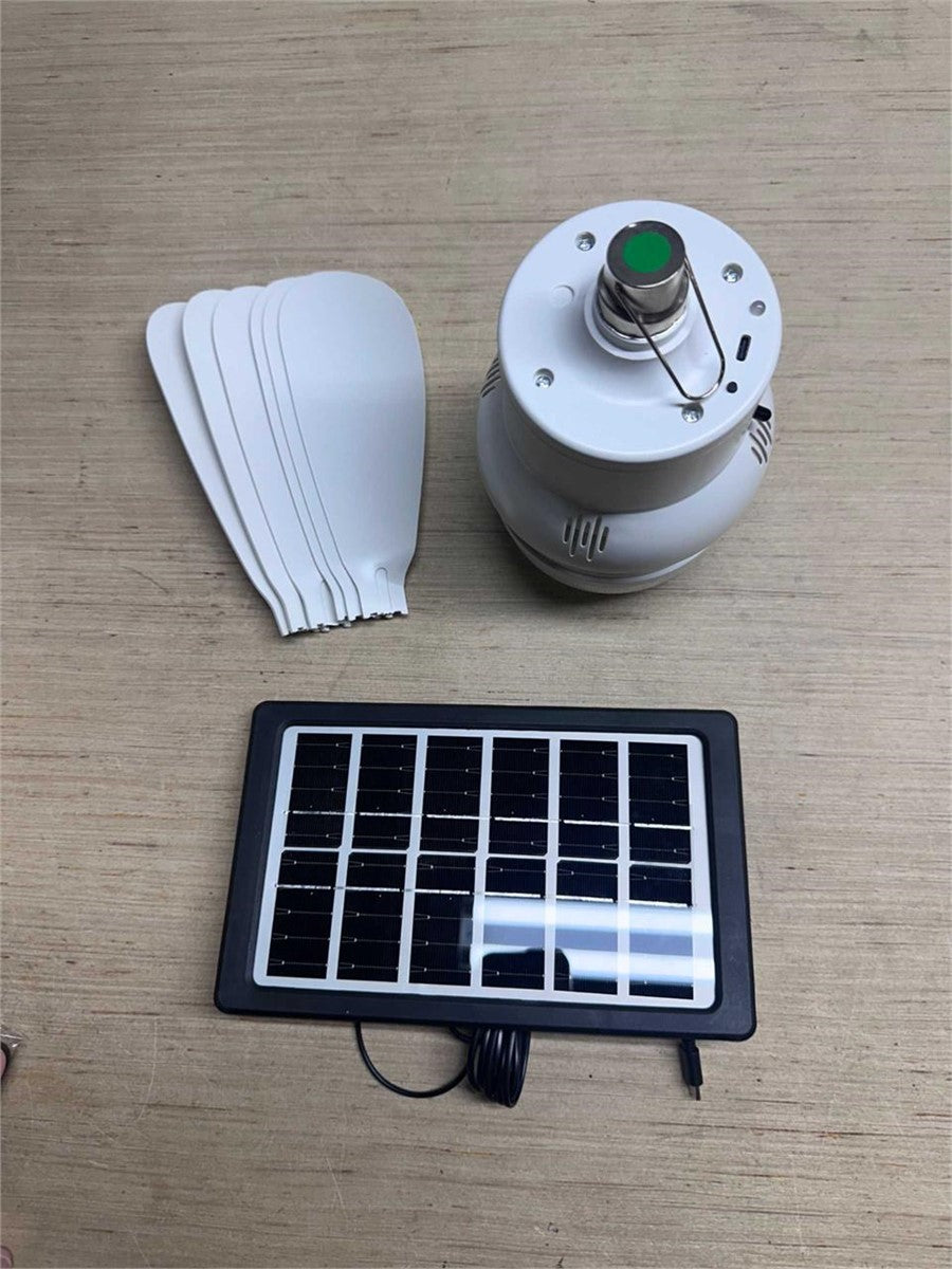 Portable Solar Ceiling Fan with Light – OPEN BOX- New