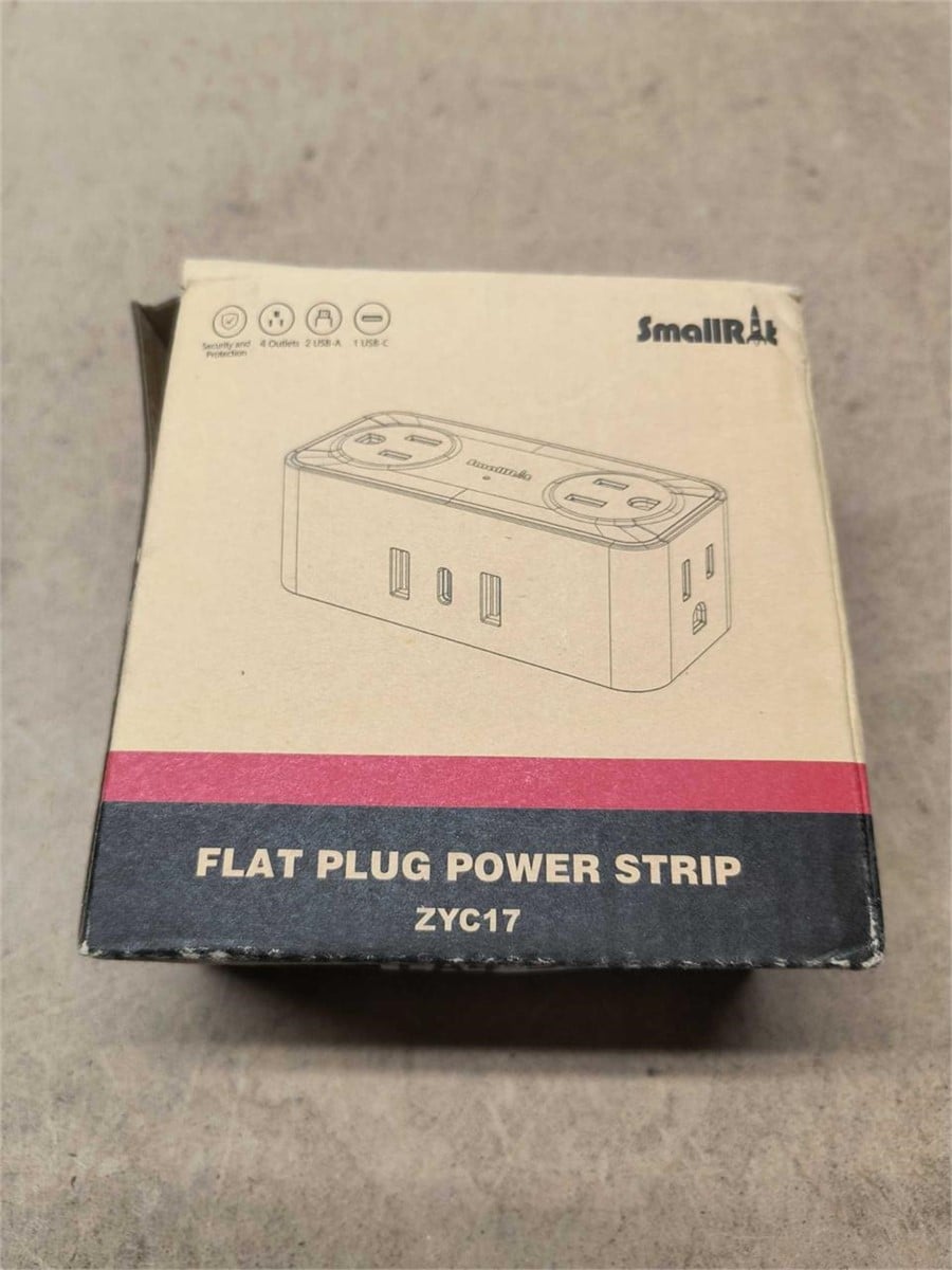 6.5FT Ultra Thin Flat Power Bar – OPEN BOX/NEW OR APPEARS NEW