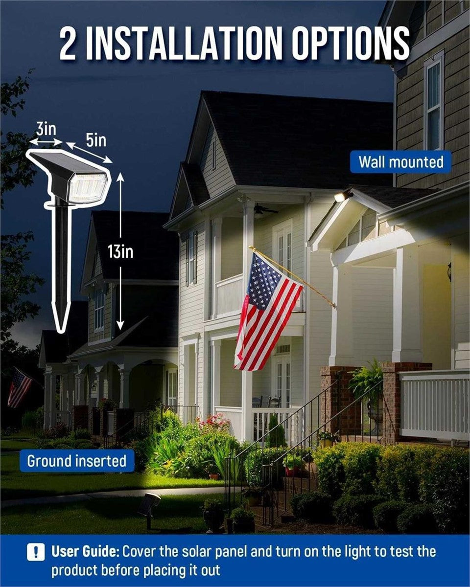 SEALED-2 Pack Solar Powered Lights for Outside – FACTORY SEALED