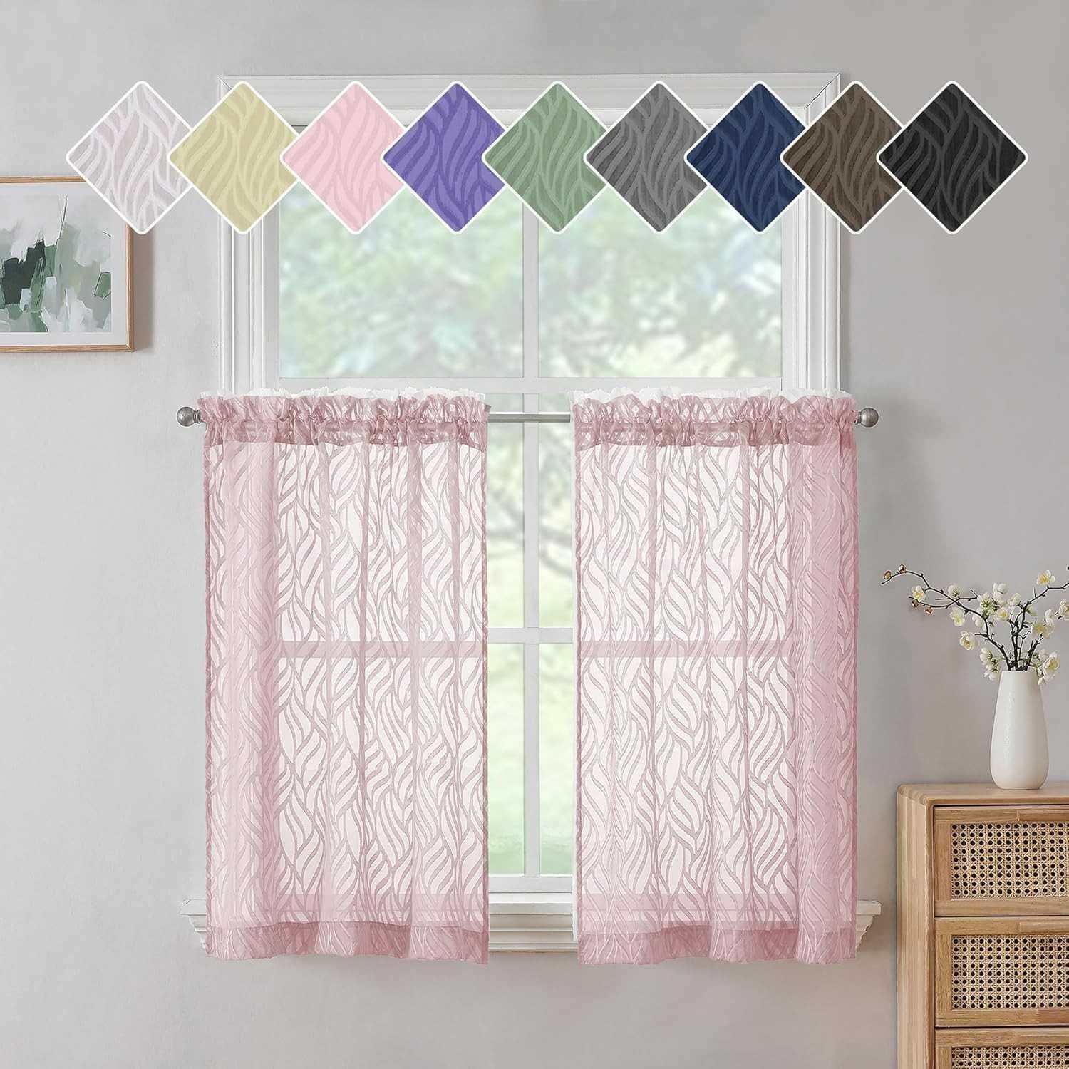 Chyhomenyc Marilyn Blush Pink Sheer Curtains, 2 Panels – FACTORY SEALED