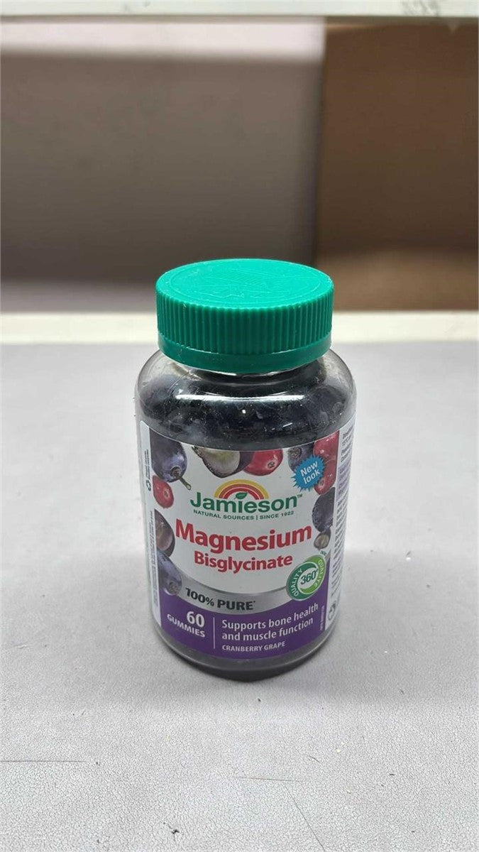 Jamieson 100% Pure Magnesium Bisglycinate Gummies – FACTORY SEALED