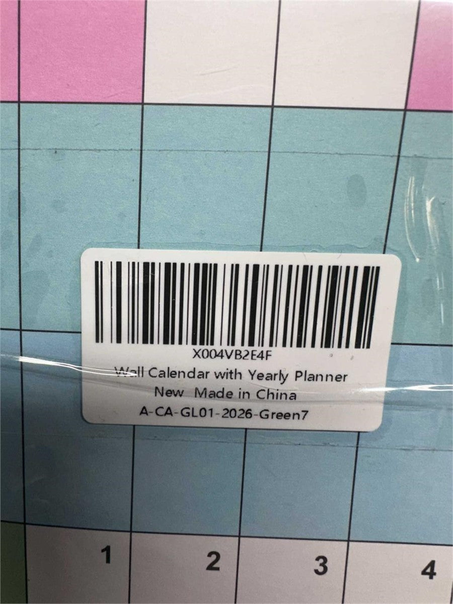 SEALED-2026 Wall Calendar with Yearly Planner – FACTORY SEALED